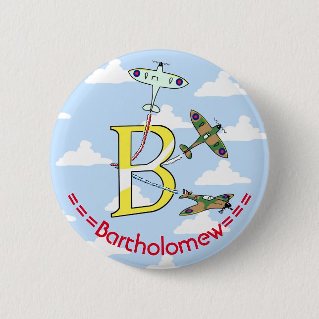 Badge Rond 5 Cm Spitfires Blue Sky B Insigne initial (Devant)