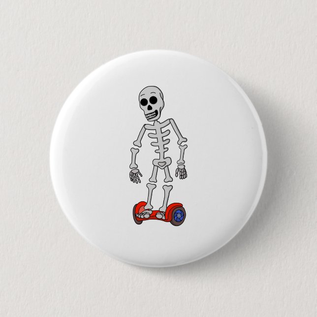 Badge Rond 5 Cm Spooky Hover Bones (Devant)