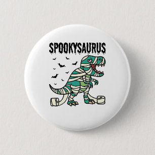 Badge Rond 5 Cm Spookysaurus Halloween Dinosaure T-Rex