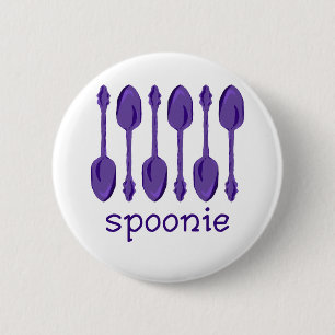 Badge Rond 5 Cm Spoonie (pourpre)