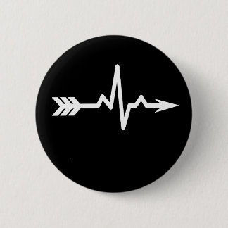 Badge Rond 5 Cm Sport Archery Heartbeat