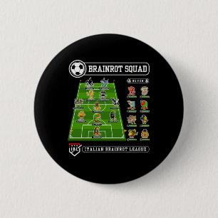 Badge Rond 5 Cm Sport Italien-brainrot Mème Équipe de Foot Footll