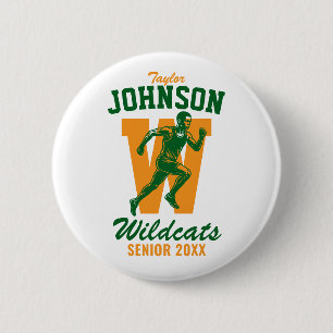 Badge Rond 5 Cm Sports de cross-country scolaire pour seniors Athl