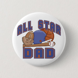 Badge Rond 5 Cm SPORTS de papa d'All Star