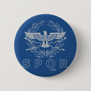 Badge Rond 5 Cm SPQR le bouton d'emblème d'empire romain