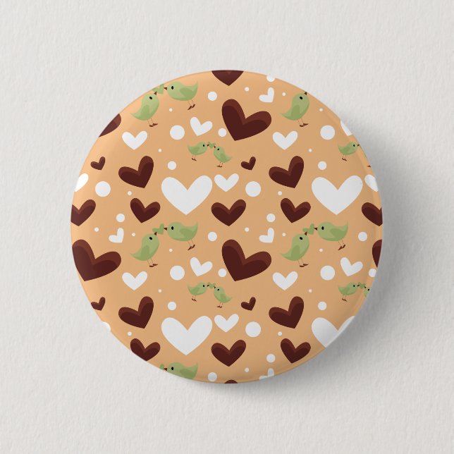 Badge Rond 5 Cm Spring Birve Love Couple Sweet Chocolate Heart (Devant)