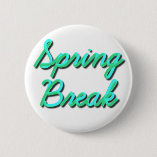 Badge Rond 5 Cm Spring Break 3D