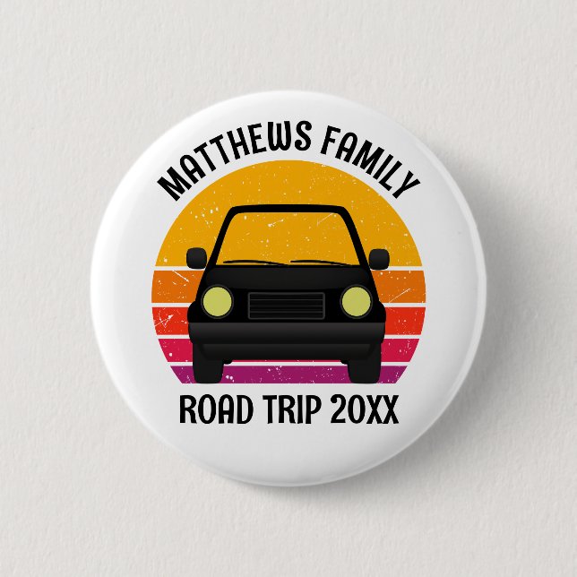 Badge Rond 5 Cm Spring Break Road Trip Sunset Customized (Devant)
