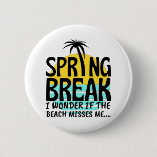Badge Rond 5 Cm Spring Break Spring Season