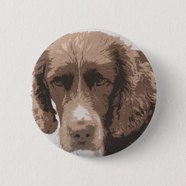 Badge Rond 5 Cm Springer Anglais (Devant)