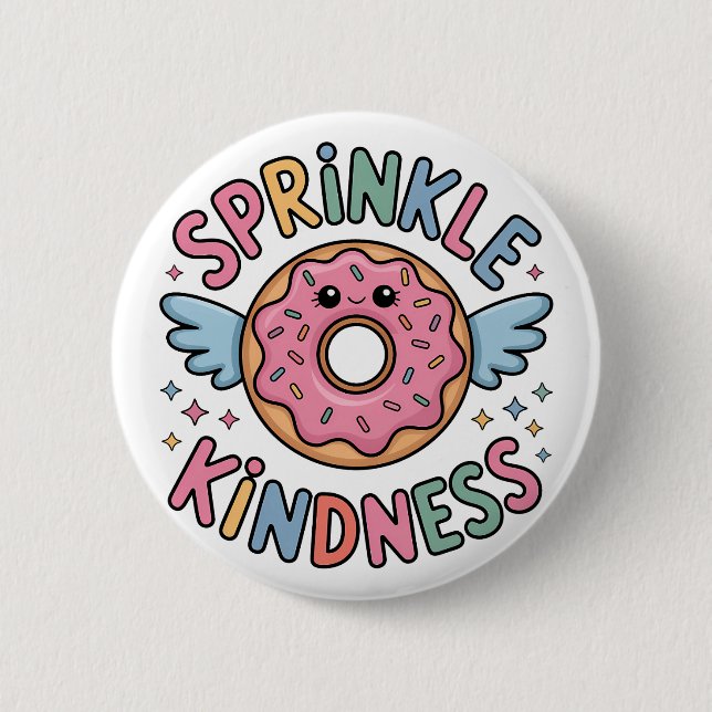 Badge Rond 5 Cm Sprinter la gentillesse | Donut (Devant)