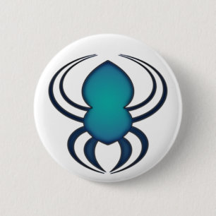 Badge Rond 5 Cm Spyder Bleu