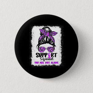 Badge Rond 5 Cm Squad Messy Bun Purple Warrior Alzheimerheimer Awa