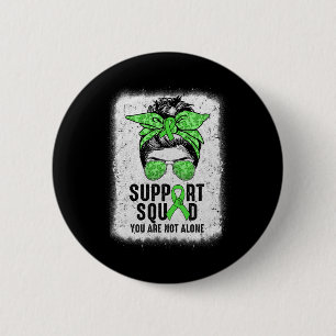 Badge Rond 5 Cm Squad Messy Bun Warrier Green Mental Health Award