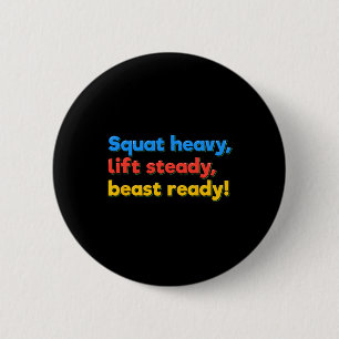 Badge Rond 5 Cm Squat Lourd Ascenseur Stable Bête Prêt Drôle Gym H