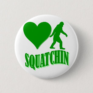 Badge Rond 5 Cm Squatchin du coeur I