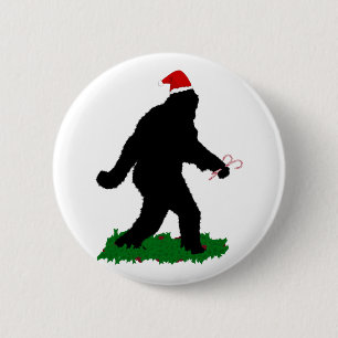 Badge Rond 5 Cm Squatchine de Noël'