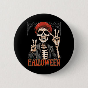 Badge Rond 5 Cm Squelette Apocalypse Nuit Dans L'Halloween Drôle