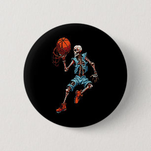 Badge Rond 5 Cm Squelette de crâne de Halloween épouvantable Cos