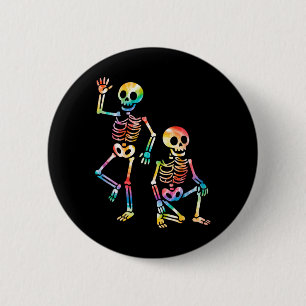 Badge Rond 5 Cm Squelette drôle d'Halloween Trump Trump