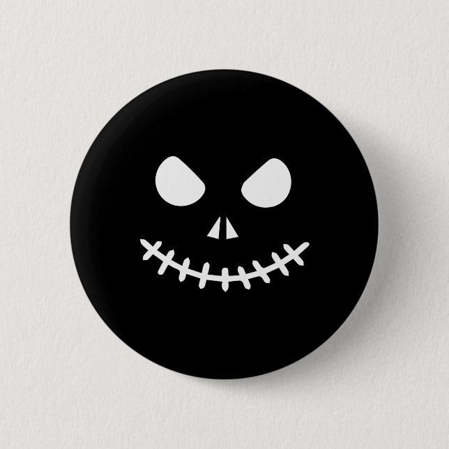 Badge Rond 5 Cm Squelette Halloween  (Devant)