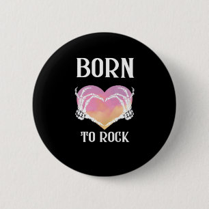 Badge Rond 5 Cm Squelette Mains Graphisme Coeur Pour Classique