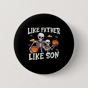 Badge Rond 5 Cm Squelette Père Fils Correspondant Costume Hallowee