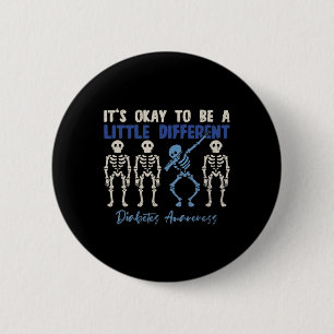Badge Rond 5 Cm Squelette T1d Squelette T1d Sensibilisation au dia