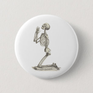 Badge Rond 5 Cm Squelette vintage
