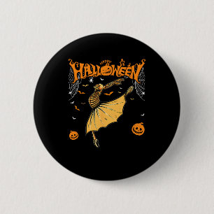 Badge Rond 5 Cm Squelettes Ballerines Ballet Danse Mignon Hallowee