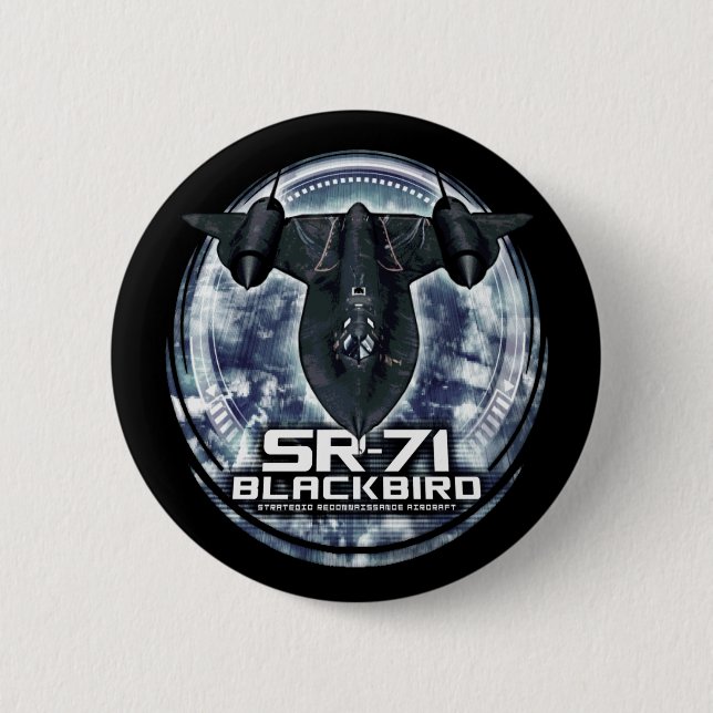 Badge Rond 5 Cm SR-71 Blackbird (Devant)
