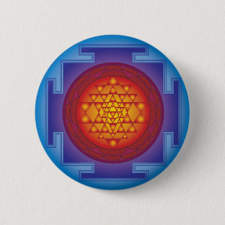 BADGE ROND 5 CM SRI YANTRA - FLAMME