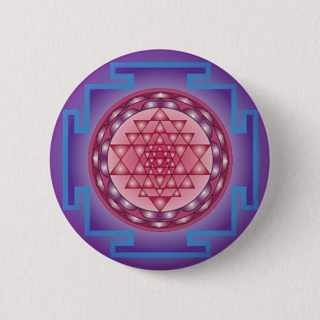 BADGE ROND 5 CM SRI YANTRA - SANCTUAIRE (Devant)