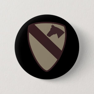 Badge Rond 5 Cm SSI - 1re division de cavalerie - Désert tamisé