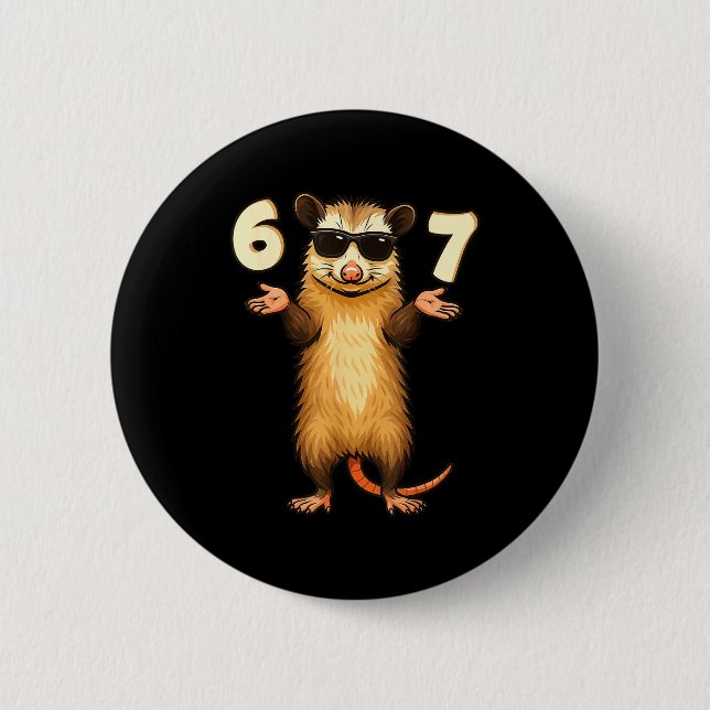 Badge Rond 5 Cm Ssum 67 Hand Motion Meme Funny Kids Teens Gen Alph (Devant)