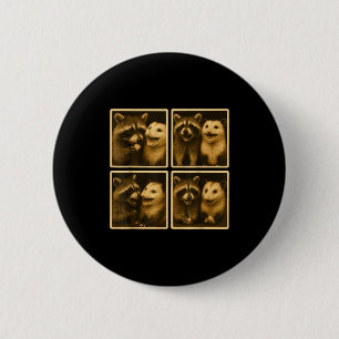 Badge Rond 5 Cm Ssum drôle et selfie photomaton de raton laveur dé