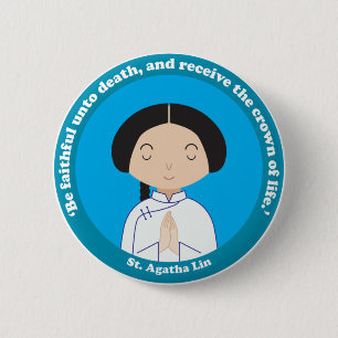 Badge Rond 5 Cm St. Agatha Lin