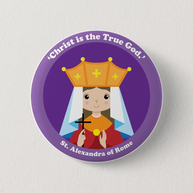 Badge Rond 5 Cm St Alexandra de Rome (Devant)