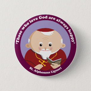 Badge Rond 5 Cm St Alphonsus Liguori