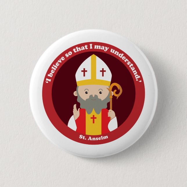 Badge Rond 5 Cm St. Anselm (Devant)