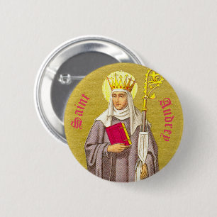 Badge Rond 5 Cm St. Audrey (Etheldreda) (P 003)