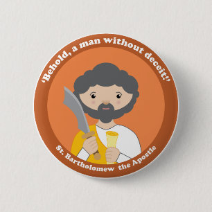 Badge Rond 5 Cm St Bartholomew l'apôtre