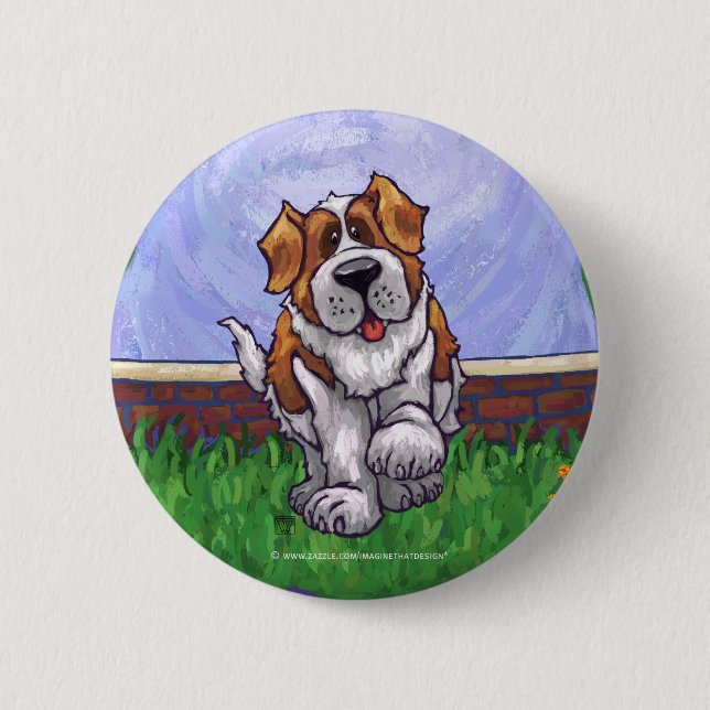 Badge Rond 5 Cm St. Bernard Gifts & Accessories (Devant)