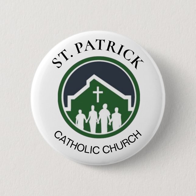 BADGE ROND 5 CM ST. BOUTON PATRICK (Devant)