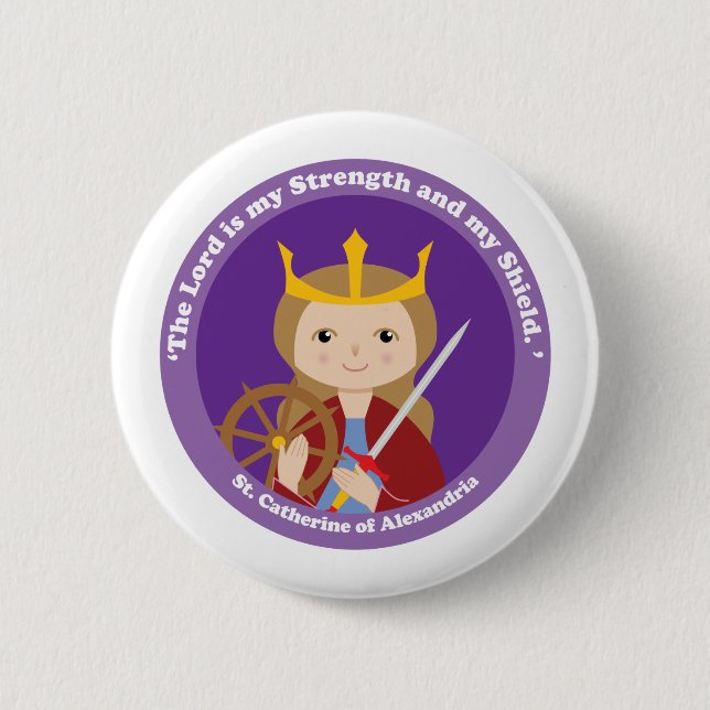 Badge Rond 5 Cm St Catherine de l'Alexandrie (Devant)