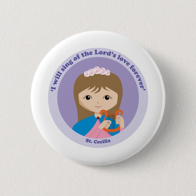 Badge Rond 5 Cm St. Cecilia (Devant)