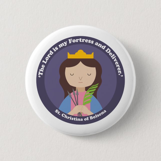 Badge Rond 5 Cm St Christina de Bolsena (Devant)