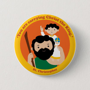 Badge Rond 5 Cm St Christopher