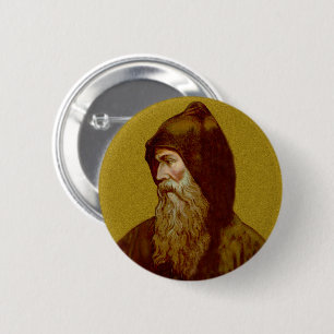 Badge Rond 5 Cm St. Cyrille le Moine (M 002)