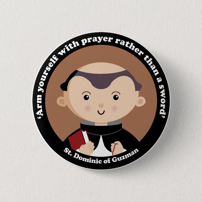Badge Rond 5 Cm St Dominic de Guzman (Devant)